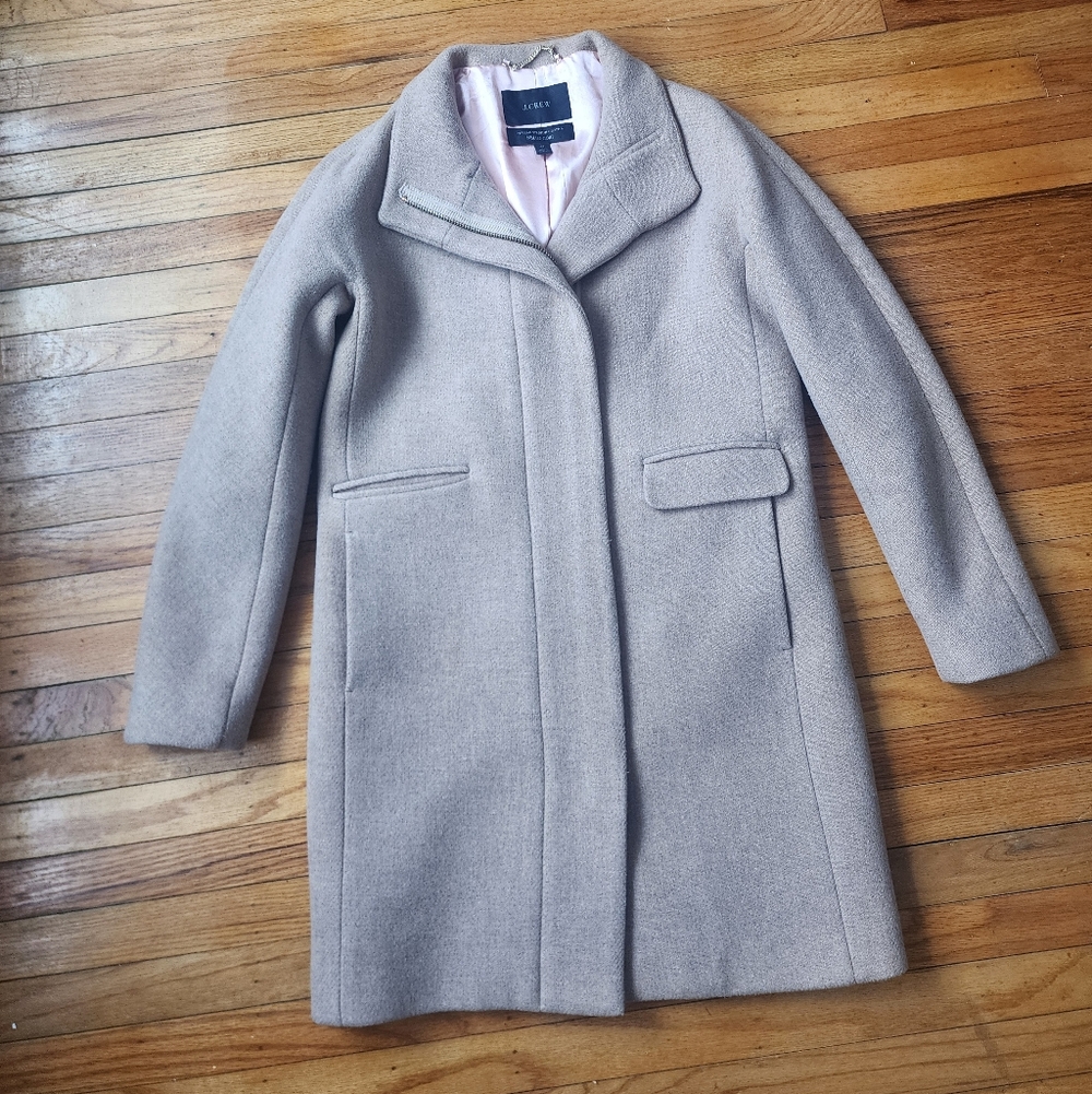 J.Crew Italian Stadium Cloth Nello Gori Coat, Sz 4 Tall